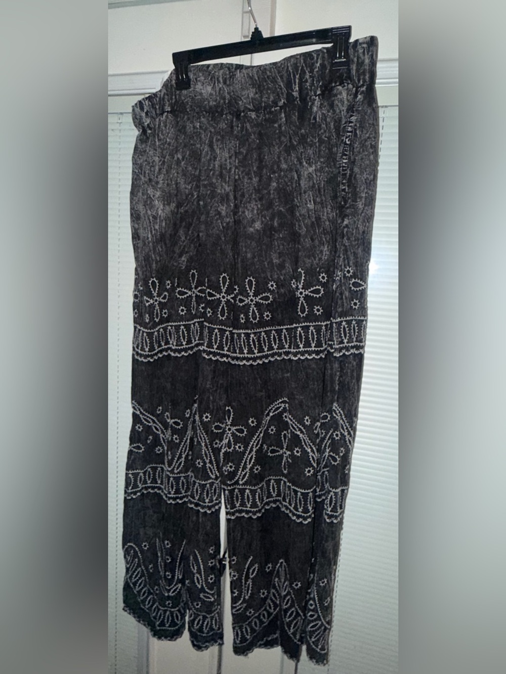 A Rare Bird Black Embroidered Boho Pants